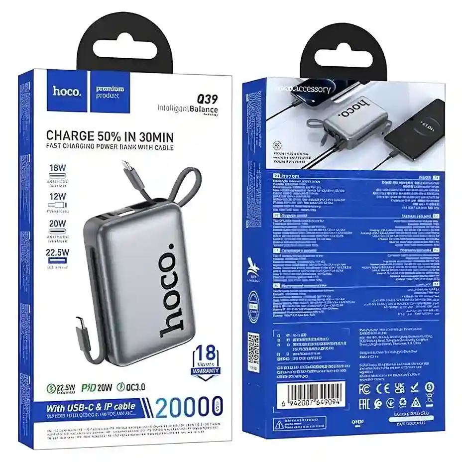 Hoco Q39 Eminente 22.5w+Pd20w Power Bank